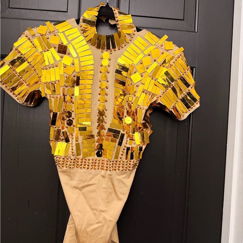NWT Gold Sequin Embellished bodysuit